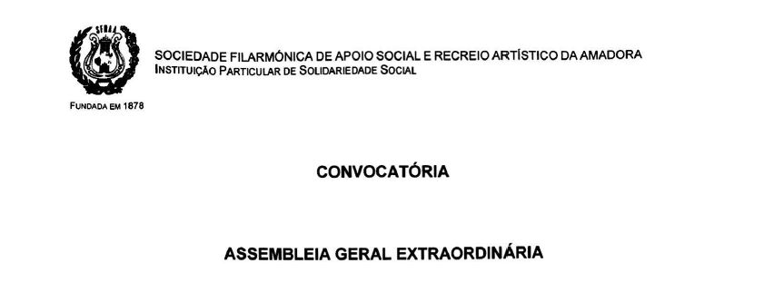 Convocatória Assembleia Geral Extraordinária – 6 de Junho 2017