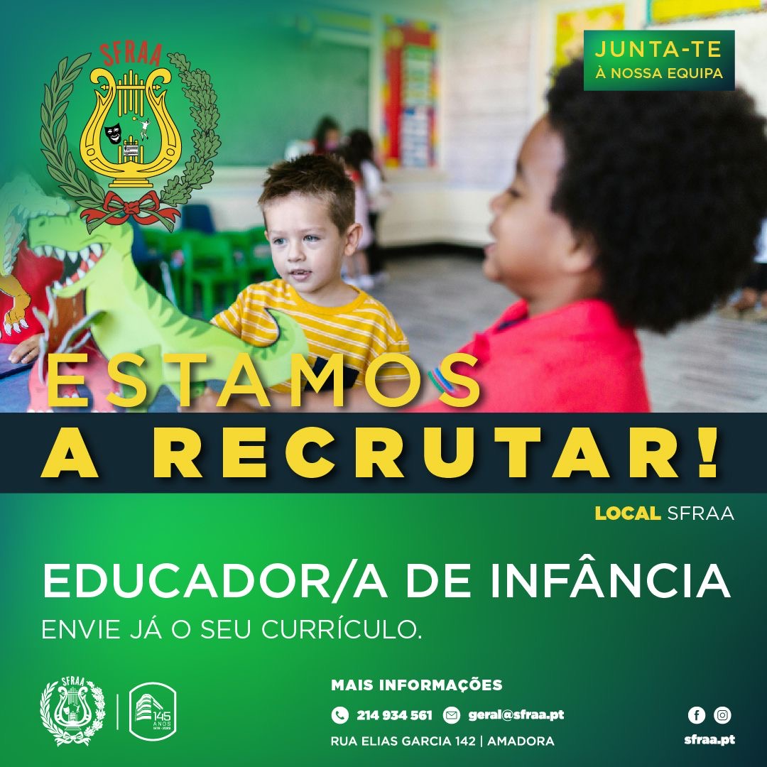 Estamos a Recrutar! – Educador(a) de Infância