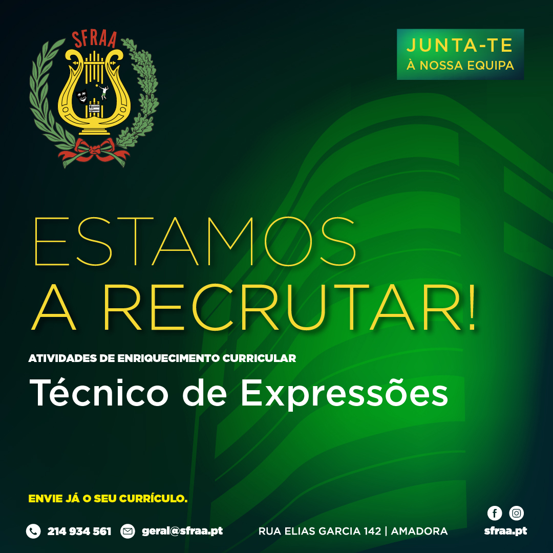 Estamos a Recrutar! – Técnico de Expressões
